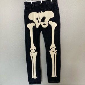MNML Men’s Size 38 Skeleton Denim Jeans